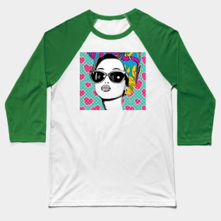 pop art kiss Baseball T-Shirt